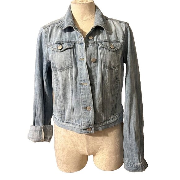 Ann Taylor LOFT  Womens Jacket Light Wash Blue S Small Jean Denim Classic - Picture 1 of 11
